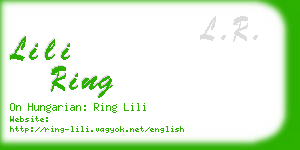 lili ring business card